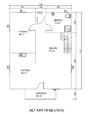 132 m2 lik Çift Katlı Yapı Tıklayın